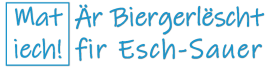 Mat Iech fir Esch-Sauer! Logo